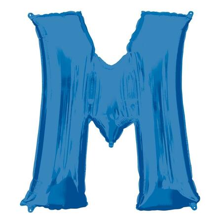 ANAGRAM 33 in. Letter M Shape Foil Balloon Blue 86459